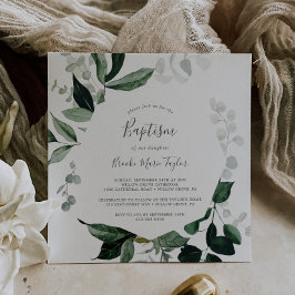 エメラルドグリーナリースクエアバプテスマ 招待状