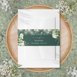 エメラルドグリーナリーストリングラ結婚イト 招待状ベリーバンド