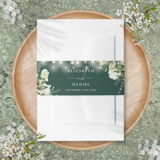 エメラルドグリーナリーストリングラ結婚イト 招待状ベリーバンド