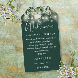 エメラルドグリーナリービーフウェルカムバスケットバッグ ギフトタグ