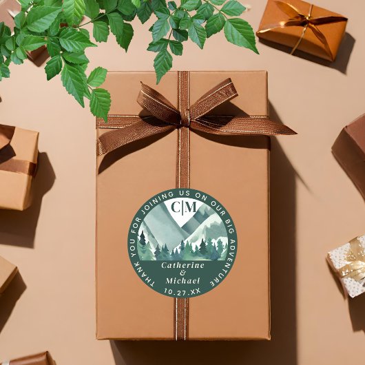 エメラルドグリーナリーマウンテンアドベンチャー結婚ズ ラウンドシール