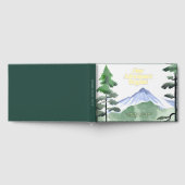 エメラルドグリーナリーマウンテン素朴パイン結婚ズ ゲストブック (全面)