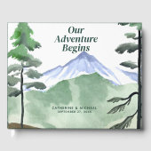 エメラルドグリーナリーマウンテン素朴パイン結婚ズ ゲストブック (正面)