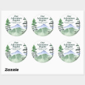 エメラルドグリーナリーマウンテン素朴パイン結婚ズ ラウンドシール (シート)