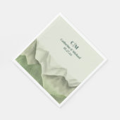 エメラルドグリーナリーマウンテン素朴ミスト結婚ズ スタンダードランチョンナプキン (角)