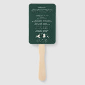 エメラルドグリーナリーユーカリフローラ結婚式 プログラム ハンドファン (裏面)