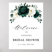 エメラルドグリーナリーユーカリブライダルシャワーウェルカム ポスター (正面)