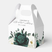 エメラルドグリーナリーユーカリプトゥスホワイトブライダルシャワー フェイバーボックス (裏面サイド)