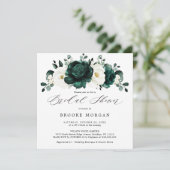 エメラルドグリーナリーユーカリプトゥスホワイトブライダルシャワー 招待状 (スタンド正面)