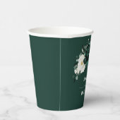エメラルドグリーナリーユーカリ結婚ホワイトフローラP 紙コップ (右)
