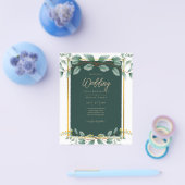 エメラルドグリーナリーユーカリ金ゴールドフローラホワイト チラシ (シングル)