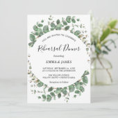 エメラルドグリーナリーリハーサルディナー招待状 招待状 (スタンド正面)