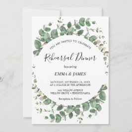 エメラルドグリーナリーリハーサルディナー招待状 招待状