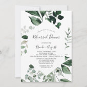 エメラルドグリーナリーリハーサルディナー 招待状 (正面)