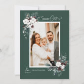 エメラルドグリーナリーヴィンテージクリスマスツーフォト シーズンカード (正面)