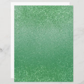 エメラルドグリーンきらめくグリッターダストスクラップブック紙 (正面/裏面)