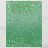 エメラルドグリーンきらめくグリッターダストスクラップブック紙 (正面)