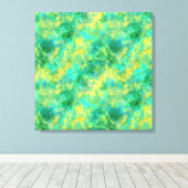 エメラルドグリーンくしゃくしゃした食感 キャンバスプリント (インサイチュ (ウッドフロア))
