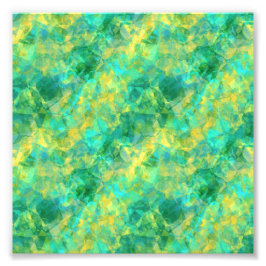 エメラルドグリーンくしゃくしゃした食感 フォトプリント           