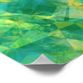 エメラルドグリーンくしゃくしゃした食感 ポスター (角)