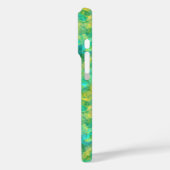 エメラルドグリーンくしゃくしゃした食感 Case-Mate iPhoneケース (裏面 / 左)