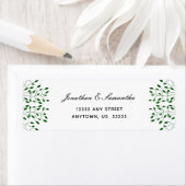 エメラルドグリーンつる植物スエレガントクリプト差出人住所 ラベル (インサイチュ)