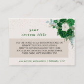 エメラルドグリーンとアイボリーバラカスタム詳細 エンクロージャーカード (正面)