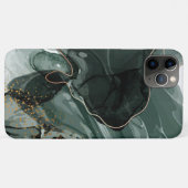 エメラルドグリーンとゴールドの大理石、マーブル背景 Case-Mate iPhoneケース (裏面(横))