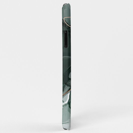 エメラルドグリーンとゴールドの大理石、マーブル背景 Case-Mate iPhoneケース (裏面/右)