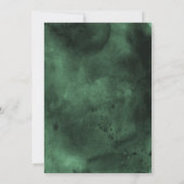 エメラルドグリーンとゴールドの結婚式招待状 招待状 (裏面)