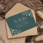 エメラルドグリーンとゴールドの結婚式 Save The Date セーブザデート