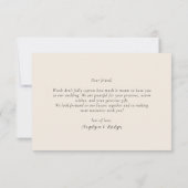 エメラルドグリーンとゴールドの葉の感謝カード サンキューカード (裏面)