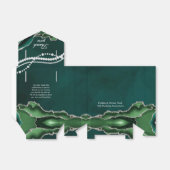 エメラルドグリーンとシルバーと真珠 フェイバーボックス (折り畳みなし)