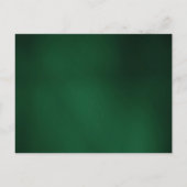 エメラルドグリーンとバラ金ゴールド日付カードの保存 案内ポストカード (裏面)