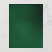 エメラルドグリーンとバラ金ゴールド結婚の詳細カード エンクロージャーカード (裏面)