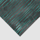 エメラルドグリーンとブラックのパタストライプのーン 薄葉紙 (詳細)