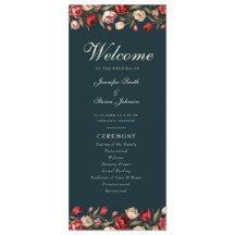 エメラルドグリーンとレッドチューリップ結婚ズ