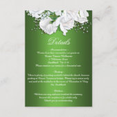 エメラルドグリーンとヴィンテージ結婚バラズ詳細 エンクロージャーカード (正面)