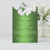 エメラルドグリーンとヴィンテージ結婚バラズ詳細 エンクロージャーカード (スタンド正面)