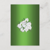 エメラルドグリーンとヴィンテージ結婚バラズ詳細 エンクロージャーカード (裏面)