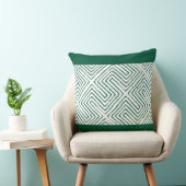 エメラルドグリーンと白アフリカの泥の布のパターン クッション (椅子)