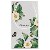 エメラルドグリーンと白カメリア スモールペーパーバッグ (裏面)