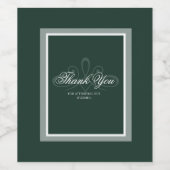 エメラルドグリーンと白ワインラベル ワインラベル (シングルラベル)