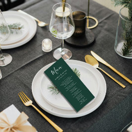 エメラルドグリーンと白結婚のメニュー メニュー