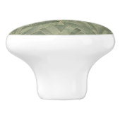 エメラルドグリーンと金ゴールドアールデコパターン セラミックノブ (側面)