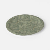 エメラルドグリーンと金ゴールドアールデコパターン ペーパープレート (アングル)