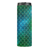 エメラルドグリーンと金ゴールドジェムストーンマーメイドはかりで測 タンブラー (裏面)