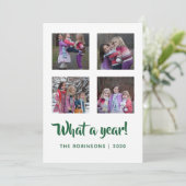 エメラルドグリーンと金ゴールドベルベットダマスクリスマス シーズンカード (スタンド正面)