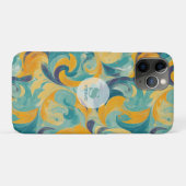 エメラルドグリーンと金ゴールドペイズリーインスパイア-抽象芸術 Case-Mate iPhoneケース (裏面(横))