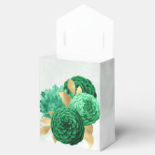 エメラルドグリーンと金ゴールド光沢 フェイバーボックス (オープン)